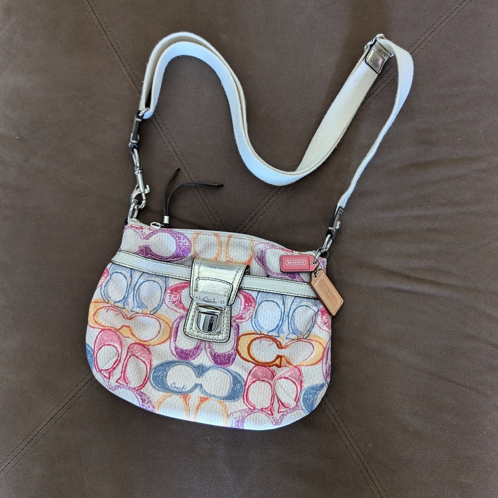Coach Multicolor Signature Shoulder Bag